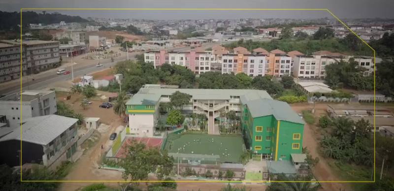 The MGIS campus seen from the air above Bingerville