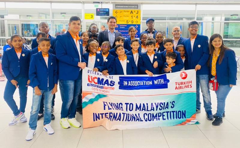 The MGIS UCMAS delegation departing for the international competition in Malaysia